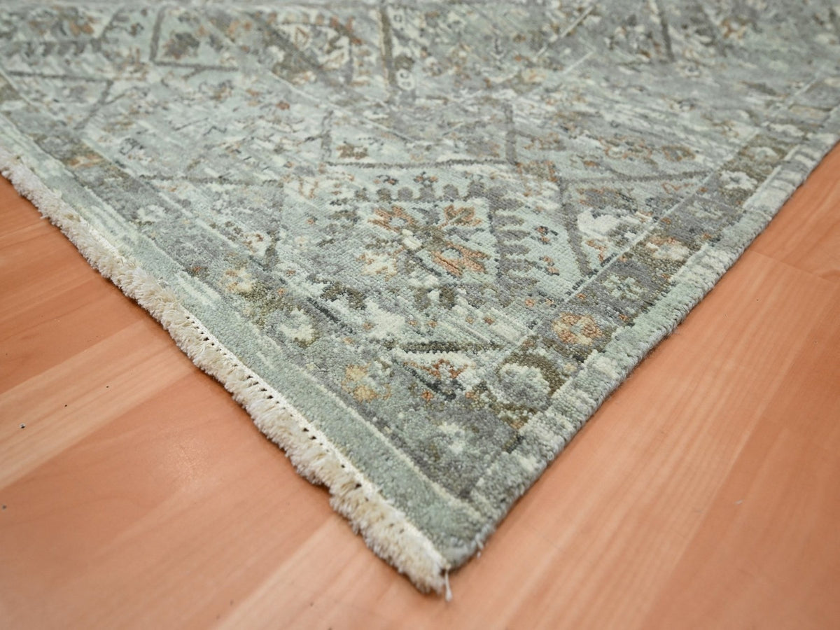 Oushak hand-knotted wool rug in Gray, 7'9" x 10'1" — SKU O075736 (view 6)