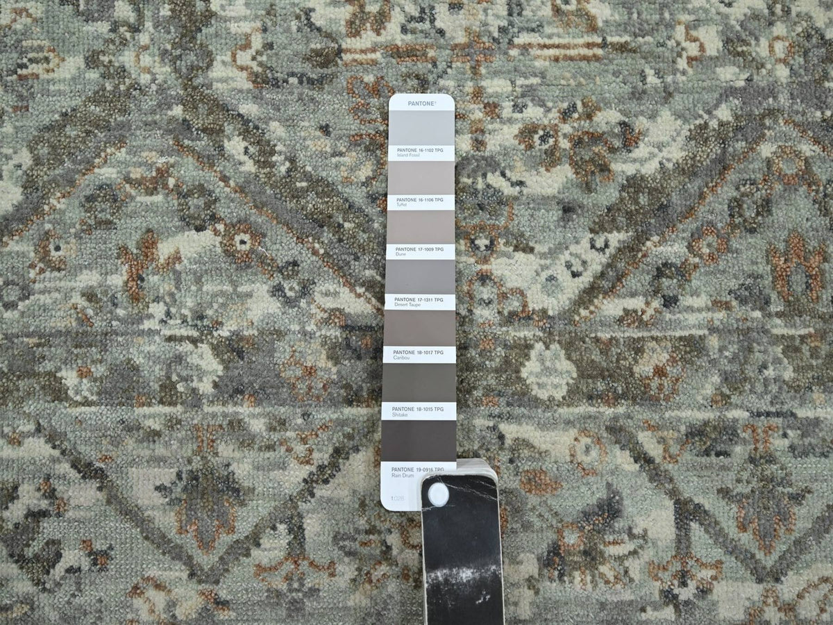 Oushak hand-knotted wool rug in Gray, 7'9" x 10'1" — SKU O075736 (view 7)