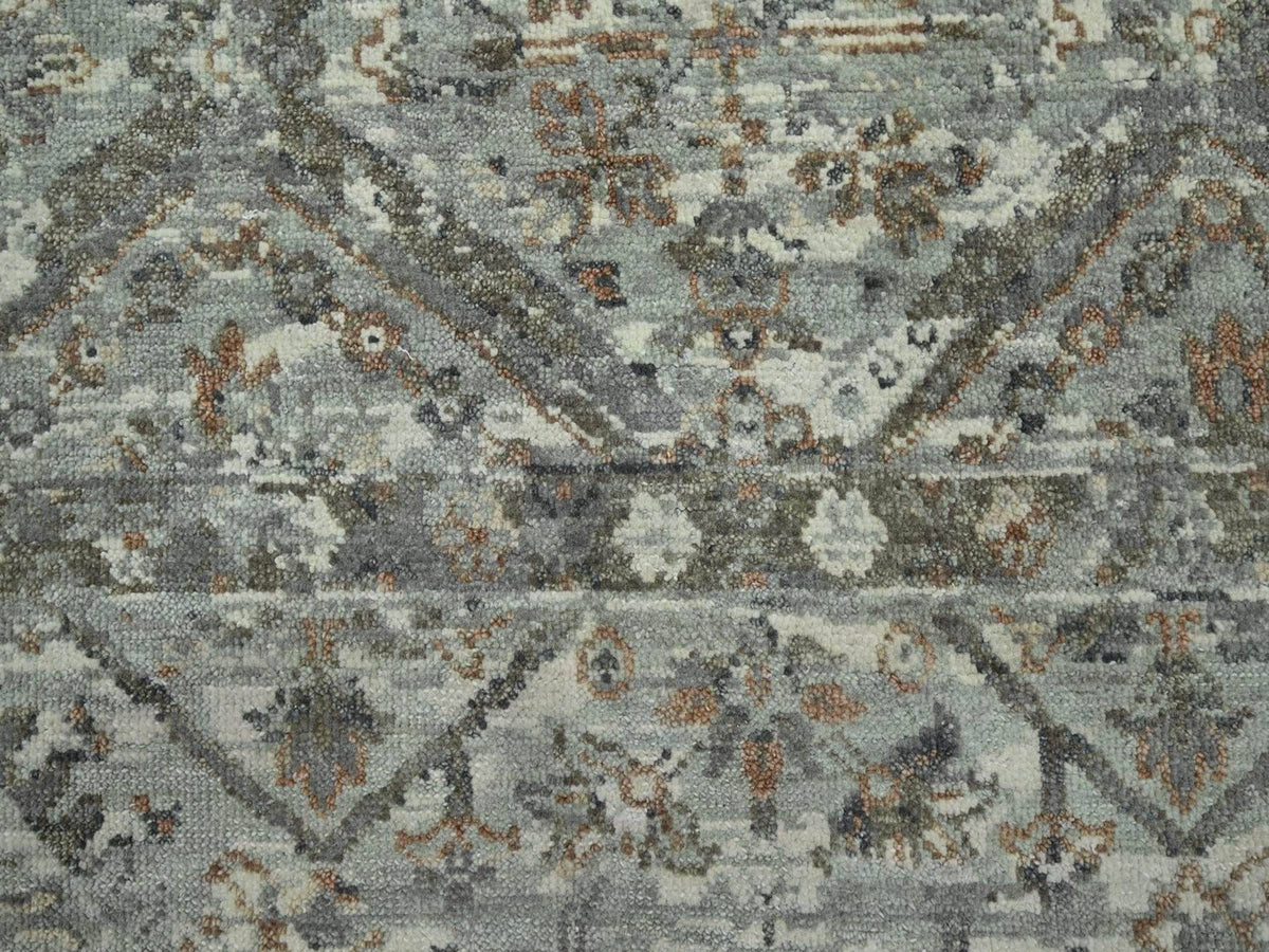 Oushak hand-knotted wool rug in Gray, 7'9" x 10'1" — SKU O075736 (view 8)