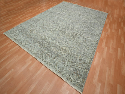 Oushak hand-knotted wool rug in Gray, 8'10" x 12' — SKU O075738 (view 3)