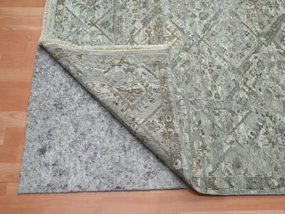 Oushak hand-knotted wool rug in Gray, 8'10" x 12' — SKU O075738 (view 4)