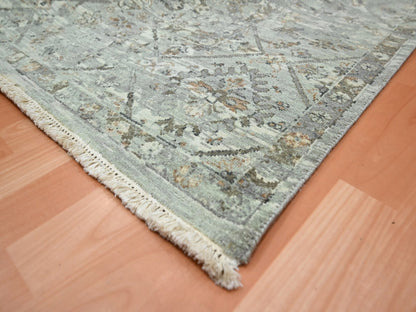 Oushak hand-knotted wool rug in Gray, 8'10" x 12' — SKU O075738 (view 6)