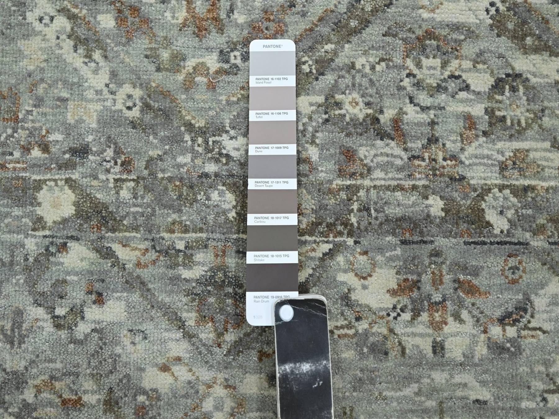 Oushak hand-knotted wool rug in Gray, 8'10" x 12' — SKU O075738 (view 7)