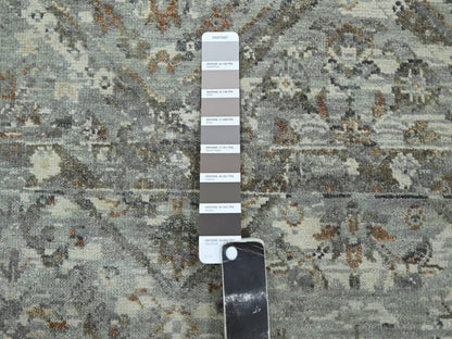 Oushak hand-knotted wool rug in Gray, 8'10" x 12' — SKU O075738 (view 7)