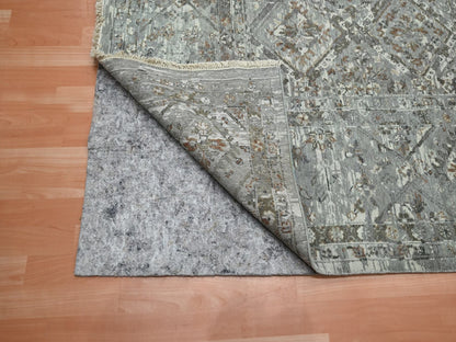 Oushak hand-knotted wool rug in Gray, 11'9" x 14'10" — SKU O075740 (view 4)