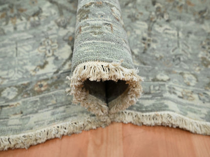 Oushak hand-knotted wool rug in Gray, 11'9" x 14'10" — SKU O075740 (view 5)