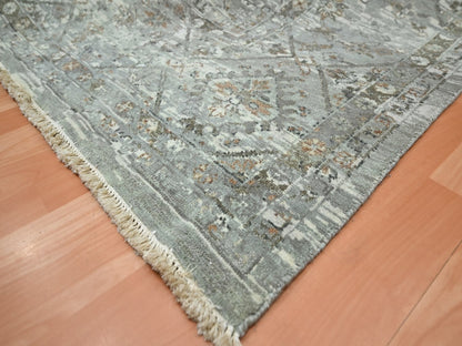 Oushak hand-knotted wool rug in Gray, 11'9" x 14'10" — SKU O075740 (view 6)