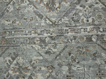 Oushak hand-knotted wool rug in Gray, 11'9" x 14'10" — SKU O075740 (view 8)