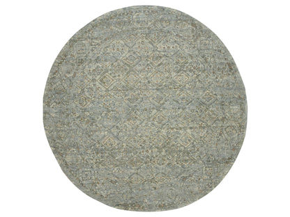 Oushak hand-knotted wool rug in Gray, 11'7" x 11'7" — SKU O075741