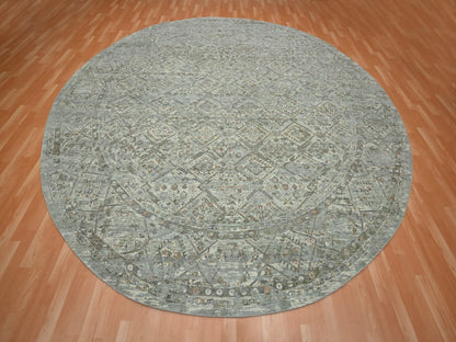 Oushak hand-knotted wool rug in Gray, 11'7" x 11'7" — SKU O075741 (view 2)