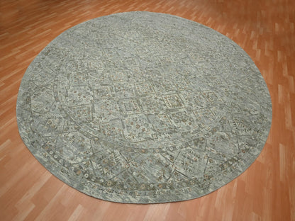 Oushak hand-knotted wool rug in Gray, 11'7" x 11'7" — SKU O075741 (view 3)
