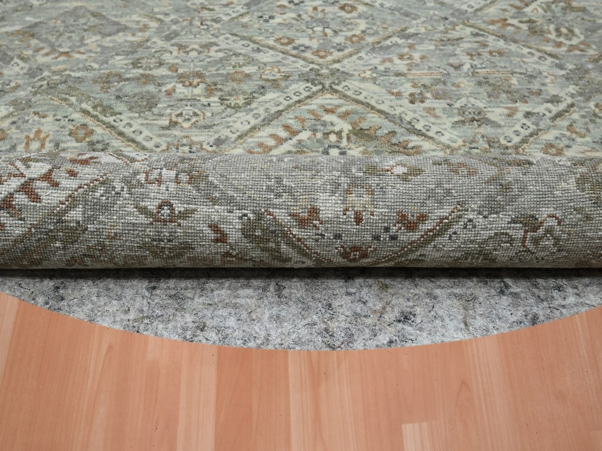 Oushak hand-knotted wool rug in Gray, 11'7" x 11'7" — SKU O075741 (view 4)
