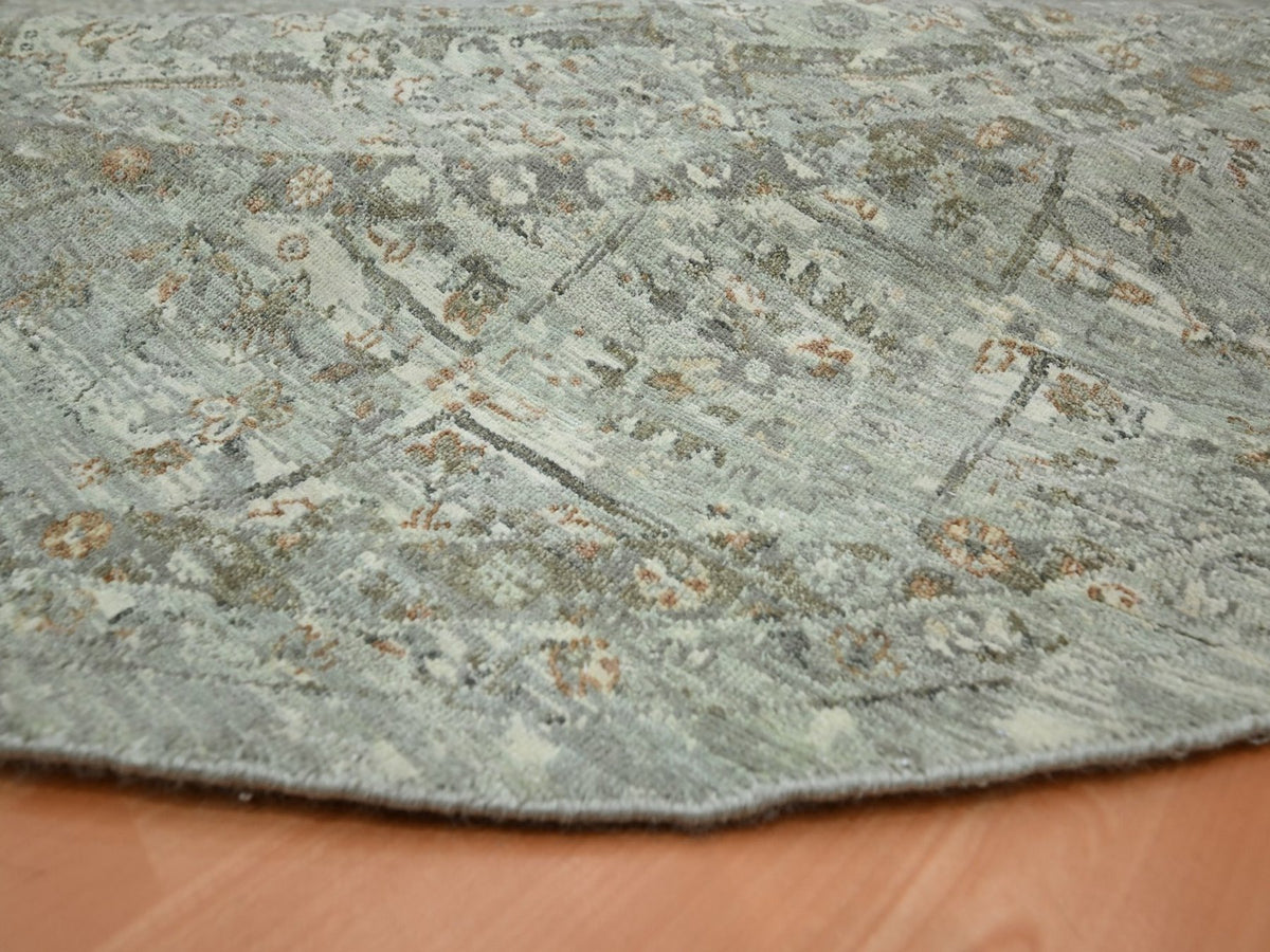 Oushak hand-knotted wool rug in Gray, 11'7" x 11'7" — SKU O075741 (view 6)