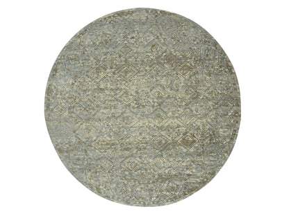 Oushak hand-knotted wool rug in Gray, 9'10" x 9'11" — SKU O075742