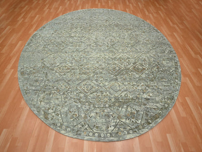 Oushak hand-knotted wool rug in Gray, 9'10" x 9'11" — SKU O075742 (view 2)