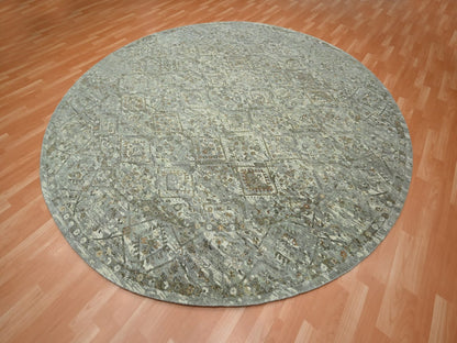 Oushak hand-knotted wool rug in Gray, 9'10" x 9'11" — SKU O075742 (view 3)