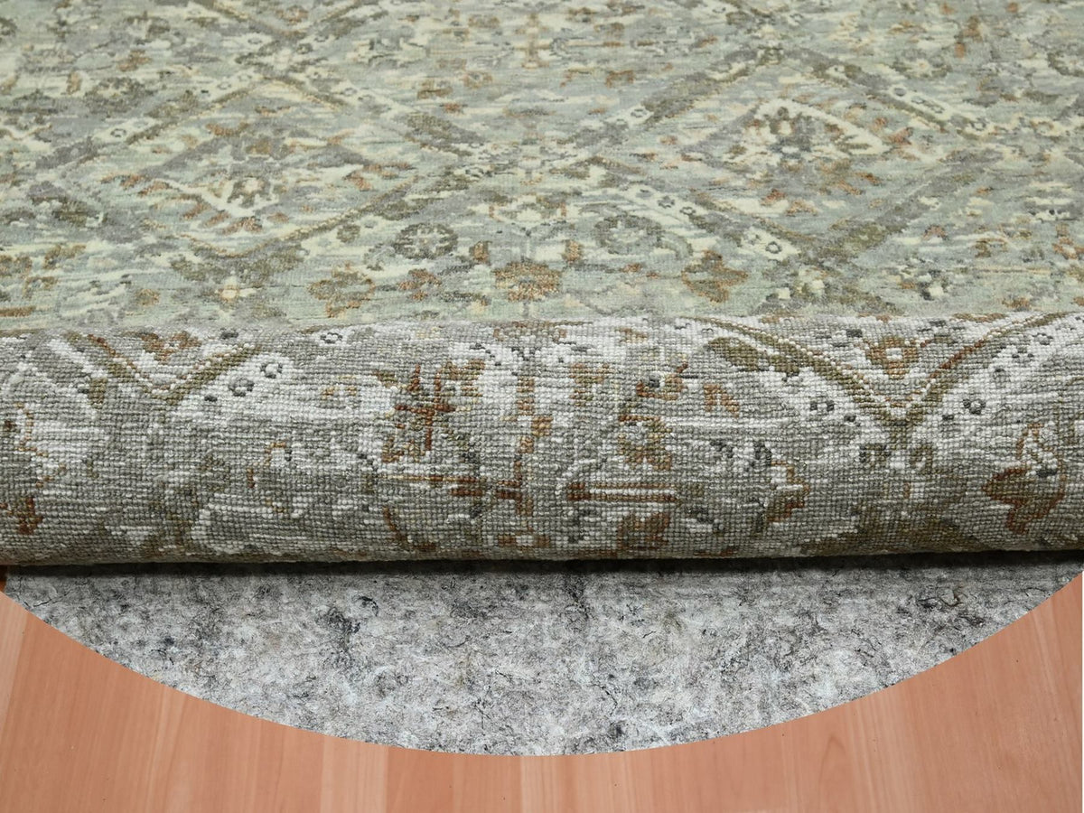 Oushak hand-knotted wool rug in Gray, 9'10" x 9'11" — SKU O075742 (view 4)