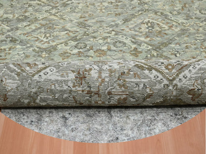 Oushak hand-knotted wool rug in Gray, 9'10" x 9'11" — SKU O075742 (view 4)
