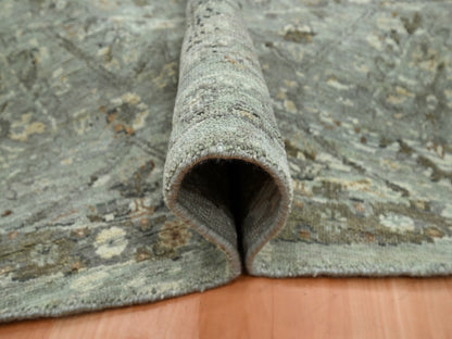 Oushak hand-knotted wool rug in Gray, 9'10" x 9'11" — SKU O075742 (view 5)
