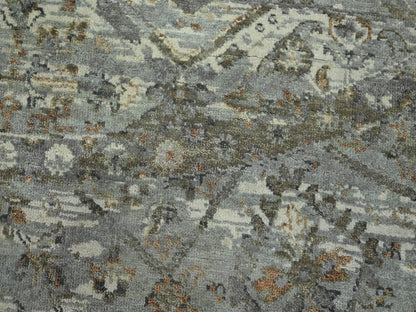 Oushak hand-knotted wool rug in Gray, 9'10" x 9'11" — SKU O075742 (view 8)