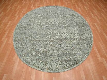 Oushak hand-knotted wool rug in Gray, 7'9" x 7'10" — SKU O075743 (view 2)