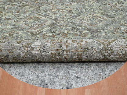 Oushak hand-knotted wool rug in Gray, 7'9" x 7'10" — SKU O075743 (view 4)