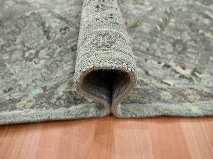 Oushak hand-knotted wool rug in Gray, 7'9" x 7'10" — SKU O075743 (view 5)