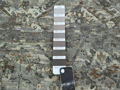 Oushak hand-knotted wool rug in Gray, 7'9" x 7'10" — SKU O075743 (view 7)