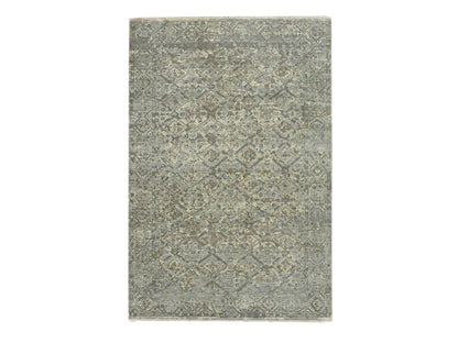 Oushak hand-knotted wool rug in Gray, 5'11" x 9' — SKU O075745