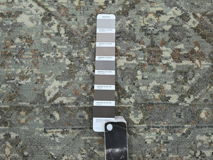 Oushak hand-knotted wool rug in Gray, 5'11" x 9' — SKU O075745 (view 7)