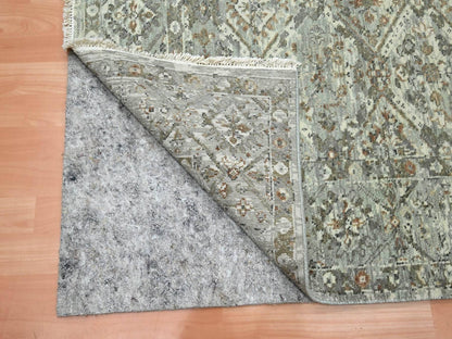 Oushak hand-knotted wool rug in Gray, 5' x 7' — SKU O075746 (view 3)