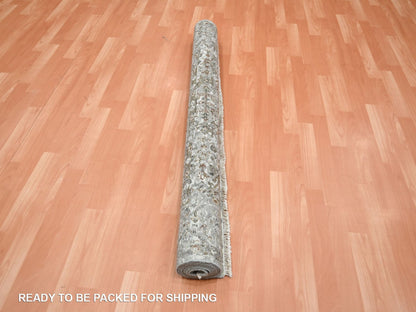 Oushak hand-knotted wool rug in Gray, 5' x 7' — SKU O075746 (view 5)