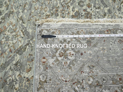 Oushak hand-knotted wool rug in Gray, 5' x 7' — SKU O075746 (view 7)