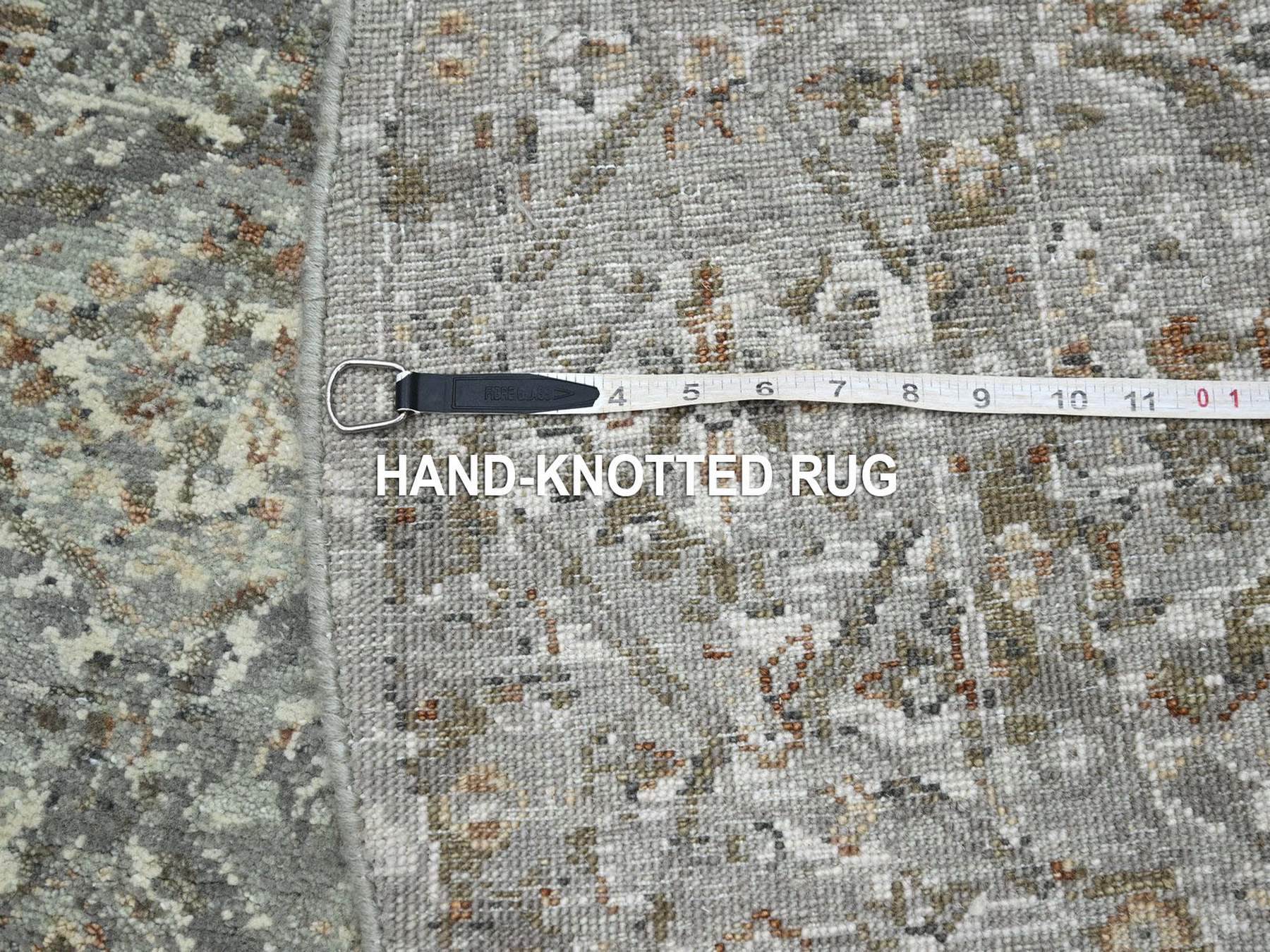 Oushak hand-knotted wool rug in Gray, 5'10" x 5'10" — SKU O075747 (view 7)