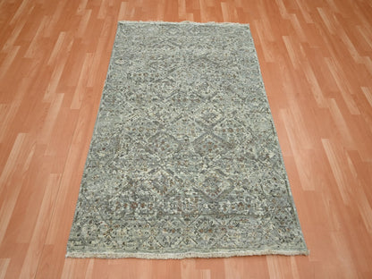 Oushak hand-knotted wool rug in Gray, 3'10" x 5'10" — SKU O075748 (view 2)