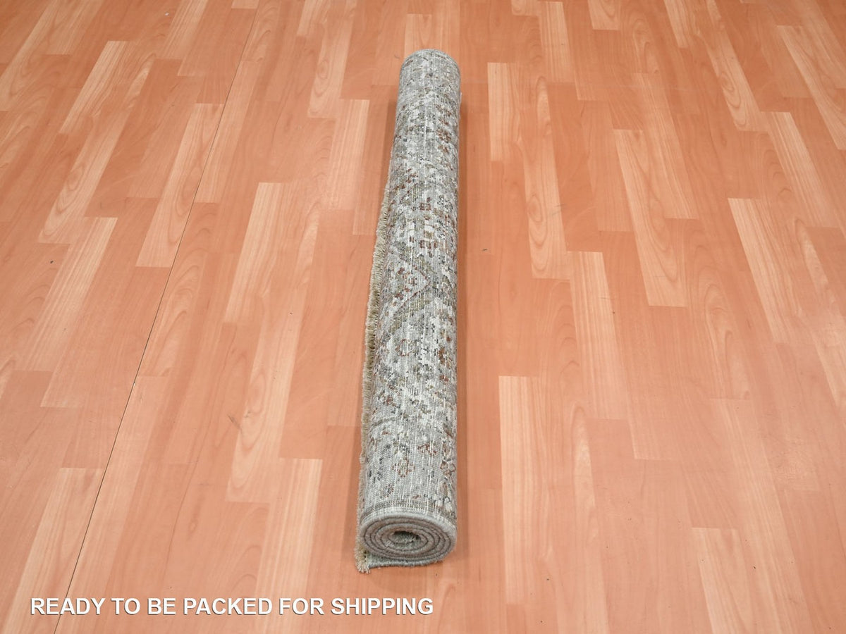Oushak hand-knotted wool rug in Gray, 3'10" x 5'10" — SKU O075748 (view 5)