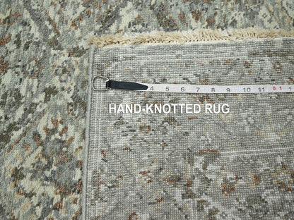 Oushak hand-knotted wool rug in Gray, 3'10" x 5'10" — SKU O075748 (view 7)