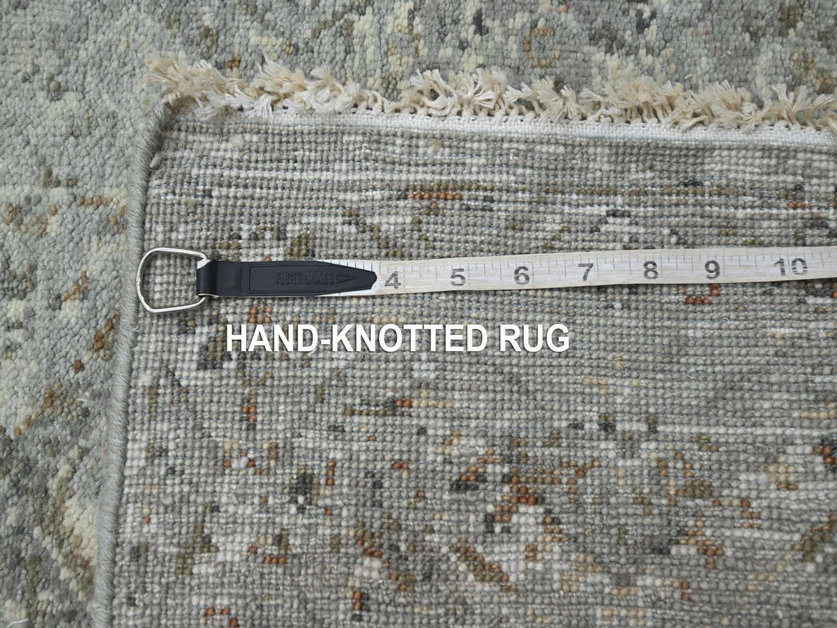 Oushak hand-knotted wool runner in Gray, 2'4" x 21'8" — SKU O075749 (view 7)