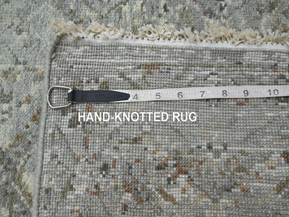 Oushak hand-knotted wool runner in Gray, 2'4" x 21'8" — SKU O075749 (view 7)