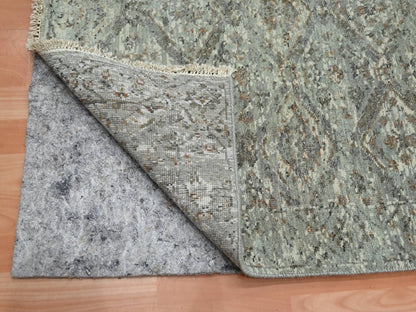 Oushak hand-knotted wool runner in Gray, 2'5" x 24'10" — SKU O075750 (view 3)