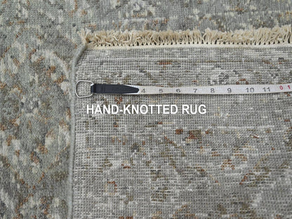 Oushak hand-knotted wool runner in Gray, 2'5" x 24'10" — SKU O075750 (view 7)