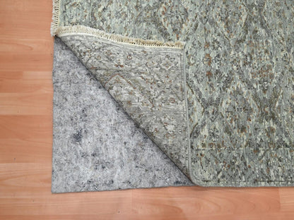 Oushak hand-knotted wool runner in Gray, 2'6" x 18'1" — SKU O075751 (view 3)