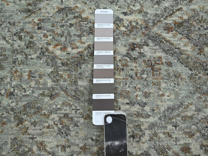 Oushak hand-knotted wool runner in Gray, 2'6" x 18'1" — SKU O075751 (view 4)