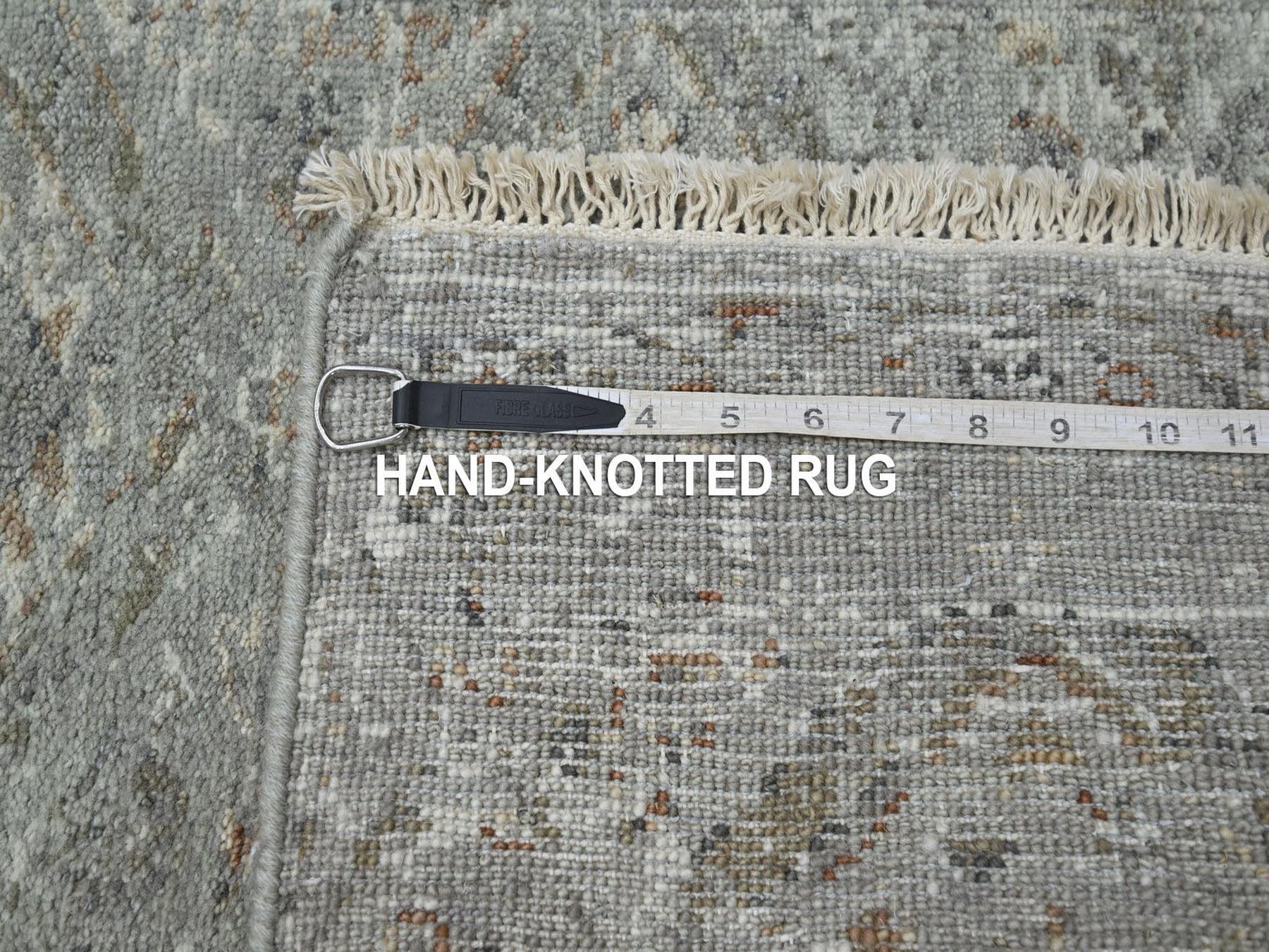Oushak hand-knotted wool runner in Gray, 2'6" x 18'1" — SKU O075751 (view 7)