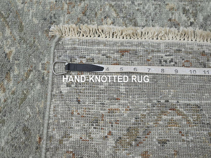Oushak hand-knotted wool runner in Gray, 2'6" x 18'1" — SKU O075751 (view 7)