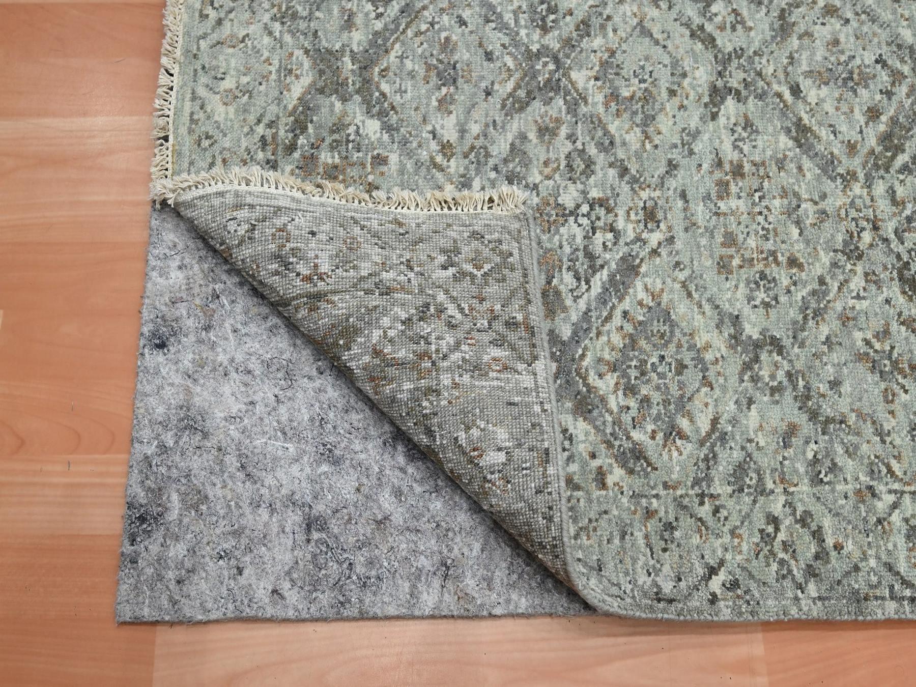 Oushak hand-knotted wool runner in Gray, 2'5" x 14' — SKU O075752 (view 3)