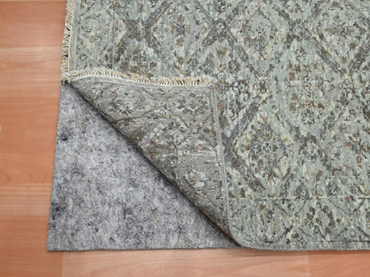 Oushak hand-knotted wool runner in Gray, 2'5" x 14' — SKU O075752 (view 3)