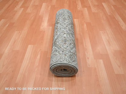 Oushak hand-knotted wool runner in Gray, 2'5" x 14' — SKU O075752 (view 5)