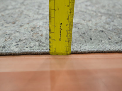 Oushak hand-knotted wool runner in Gray, 2'5" x 14' — SKU O075752 (view 6)