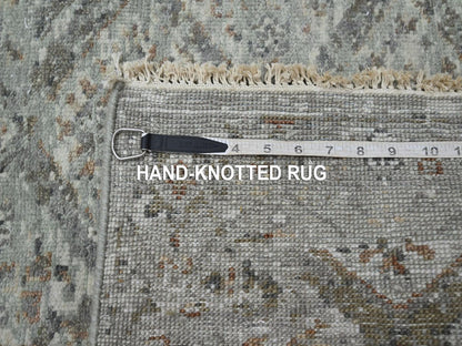 Oushak hand-knotted wool runner in Gray, 2'5" x 14' — SKU O075752 (view 7)